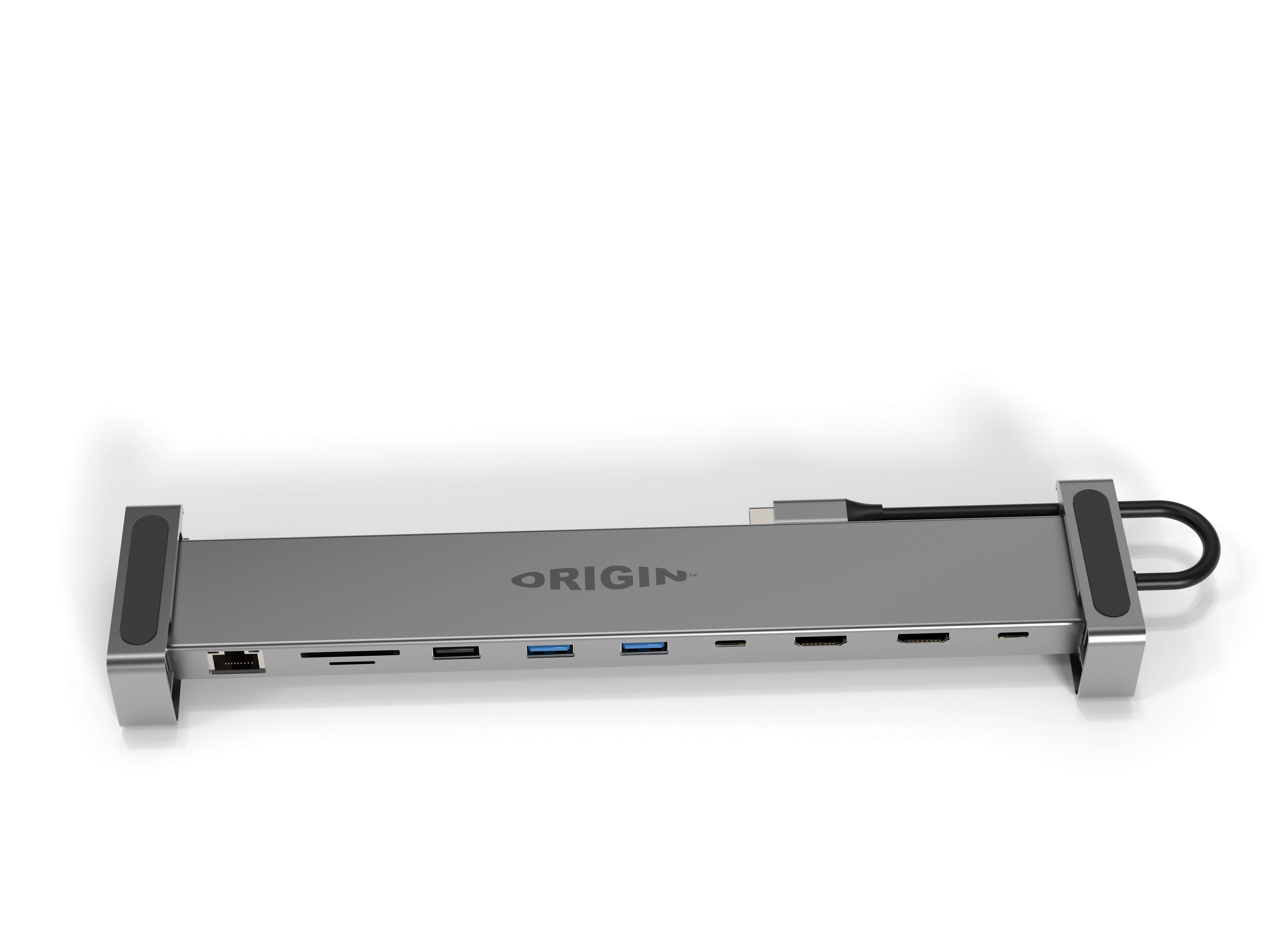Origin Storage OSDOCK-TD10-1 laptop dock & poortreplicator Bedraad USB 3.2 Gen 2 (3.1 Gen 2) Type-C Grijs (OSDOCK-TD9-1) thumbnail