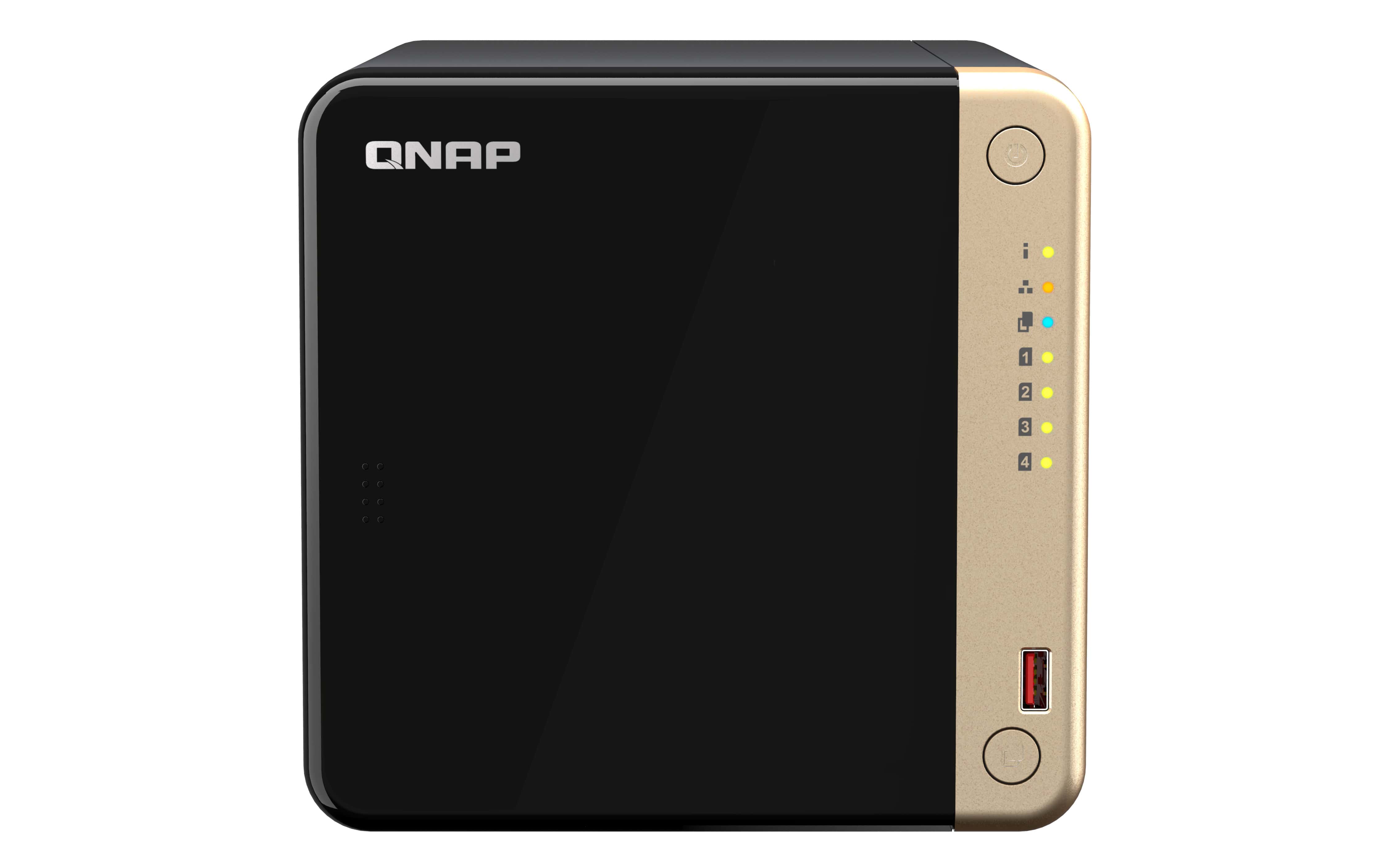 QNAP TS-464-4G data-opslag-server NAS Tower Intel® Celeron® 4 GB DDR4 0 TB QNAP QTS Zwart (TS-464-4G) thumbnail