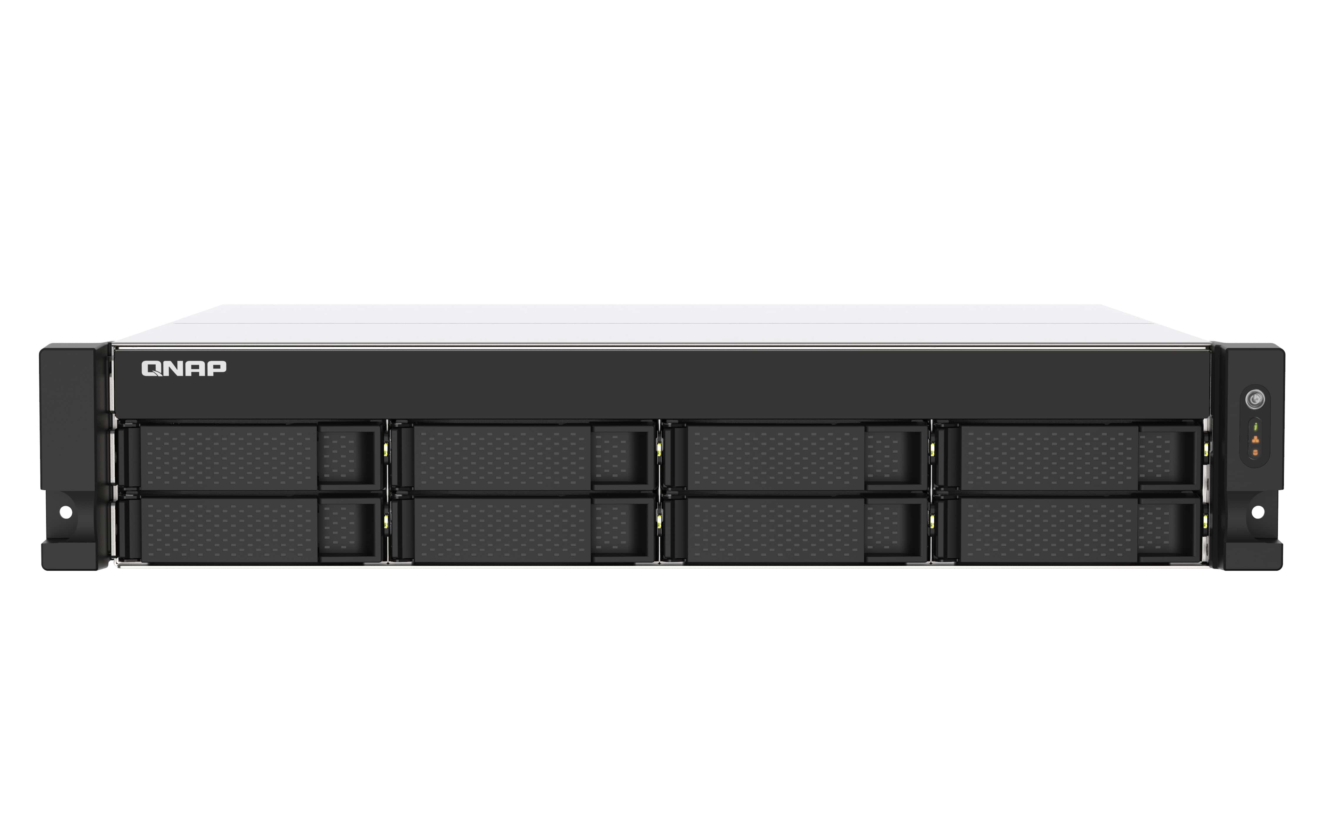 QNAP TS-873AU-RP NAS Rack (2U) Ryzen Embedded V1500B 4 GB DDR4 0 TB QNAP Turbo System Zwart, Grijs (TS-873AU-RP-4G) thumbnail