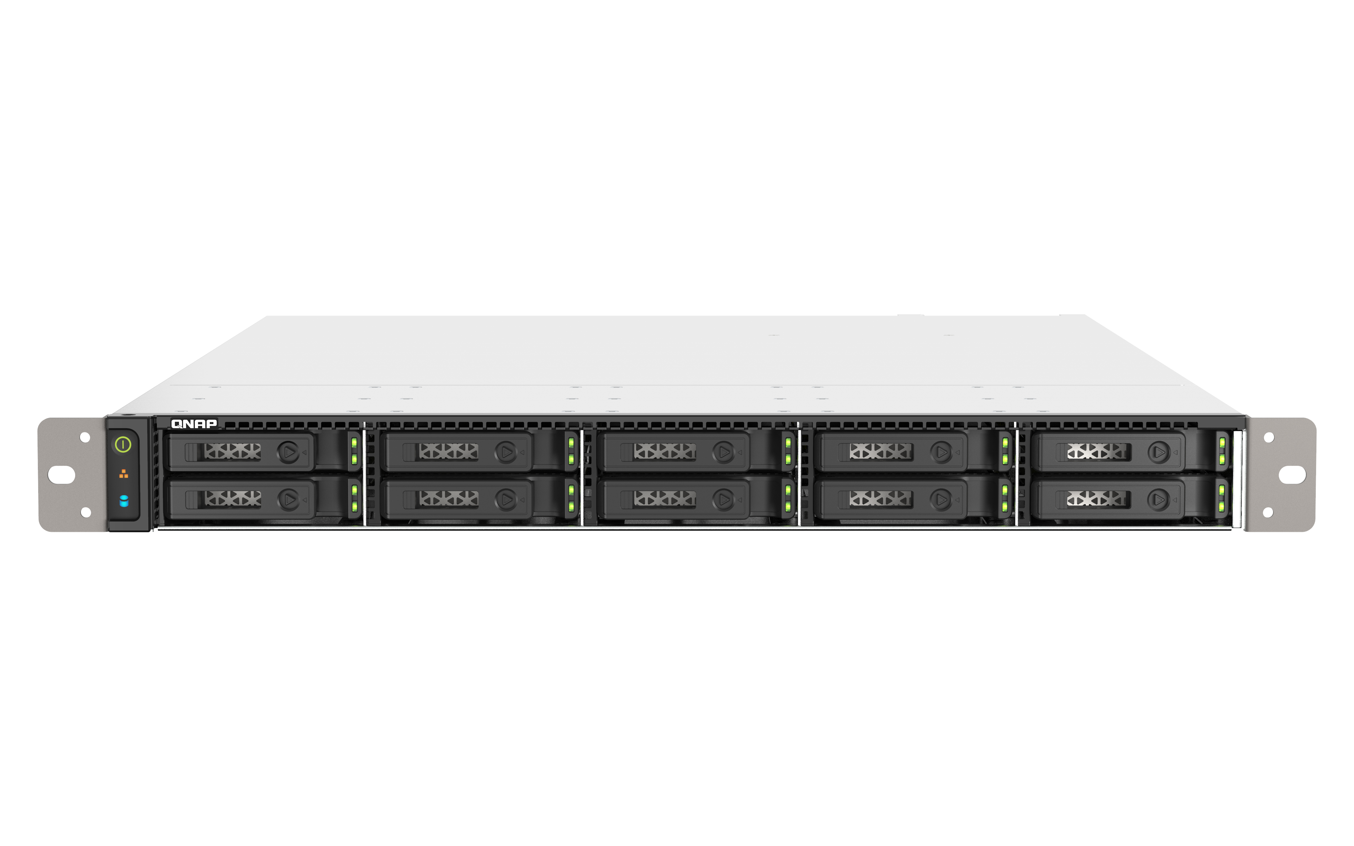 QNAP TS-h1090FU NAS Rack (1U) EPYC 7302P 128 GB DDR4 0 TB QuTS hero Zwart, Grijs (TSH1090FU7302P128G) thumbnail