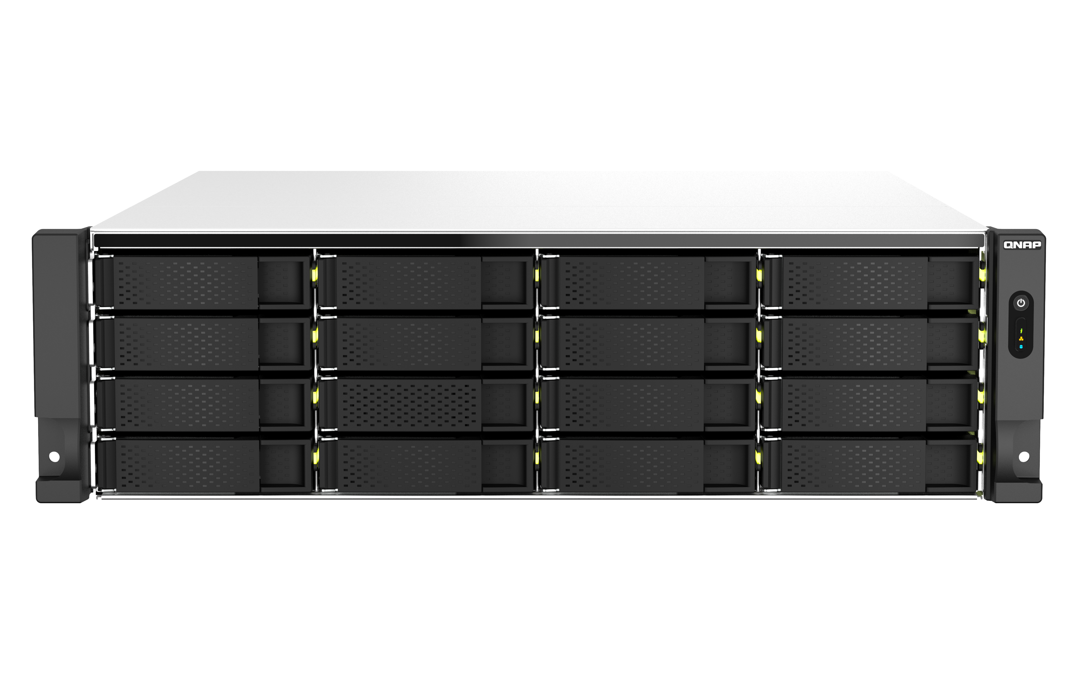 QNAP TS-H2287XU-RP NAS Rack (3U) Intel Xeon E E-2378 64 GB DDR4 0 TB QuTS hero Zwart, Wit (TSH2287XURPE237864G) thumbnail