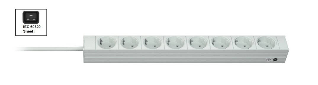 Vertiv Knürr DI-STRIP PDU, basic, 0U/1U, ingang IEC 60320 C20 230 V 16 A, uitgangen (8) Schuko (033004081) thumbnail