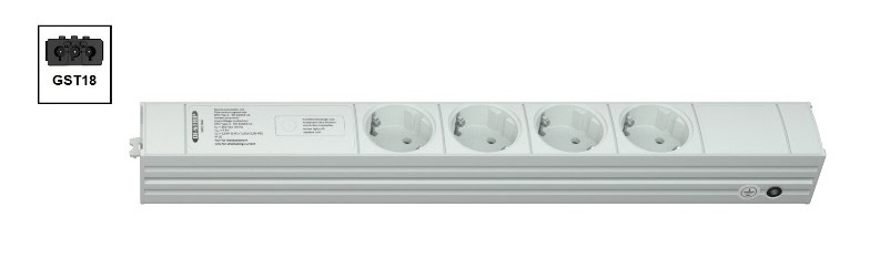 Vertiv Knürr DI-STRIP PDU, basic, 0U/1U, ingang GST18 230 V 16 A, uitgangen (4) Schuko (033162041) thumbnail