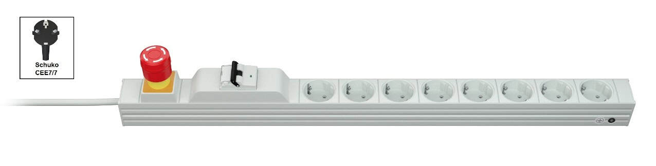 Vertiv Knürr DI-STRIP PDU, basic, 0U/1U, ingang Schuko 230 V 16 A, uitgangen (8) Schuko (033280081) thumbnail