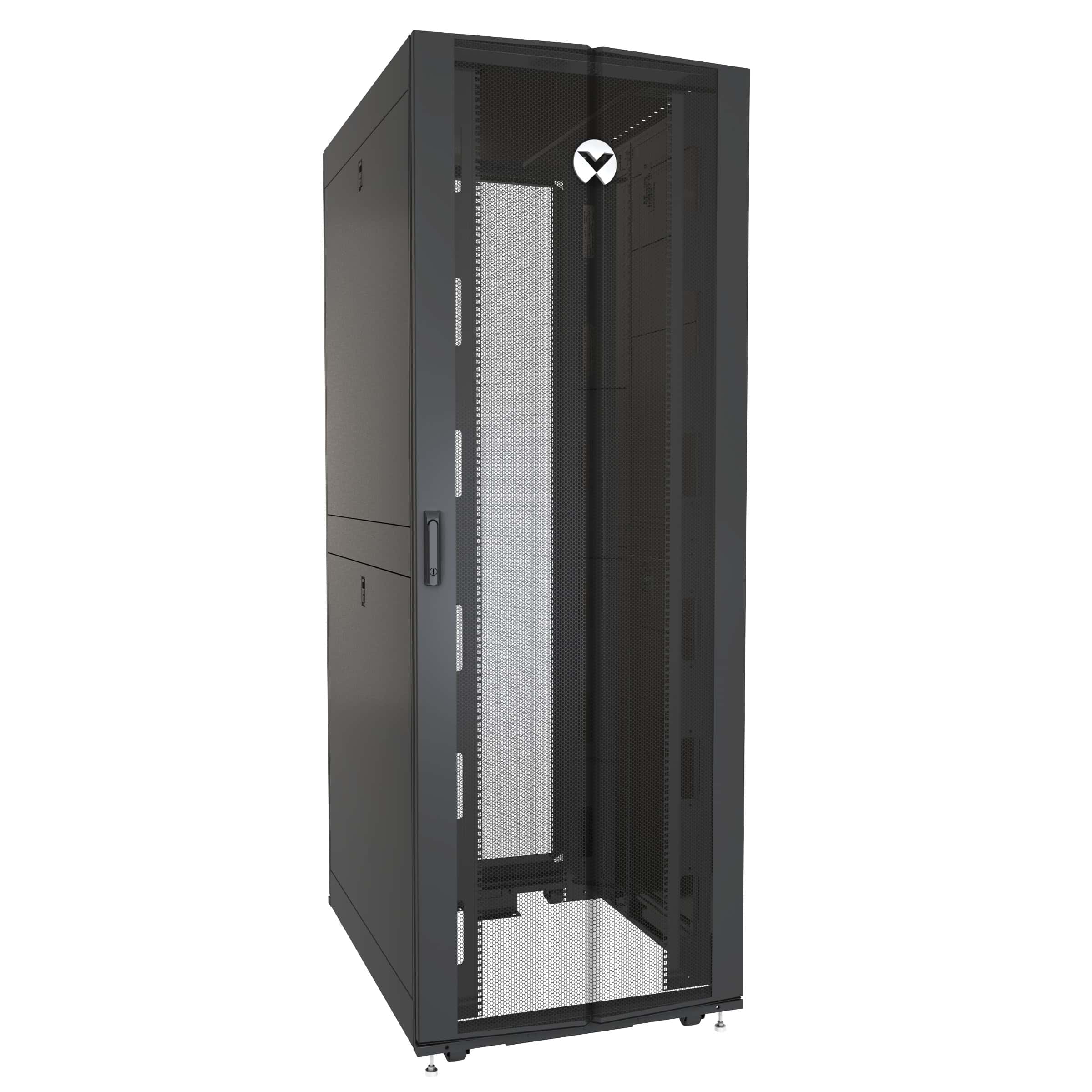 Vertiv VR3157 rack 48U Vrijstaande rek Zwart, Transparant (VR3157) thumbnail