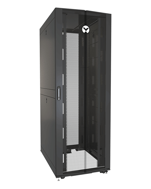 Vertiv VR3307SP rack 48U Vrijstaande rek Zwart, Transparant (VR3307SP) thumbnail