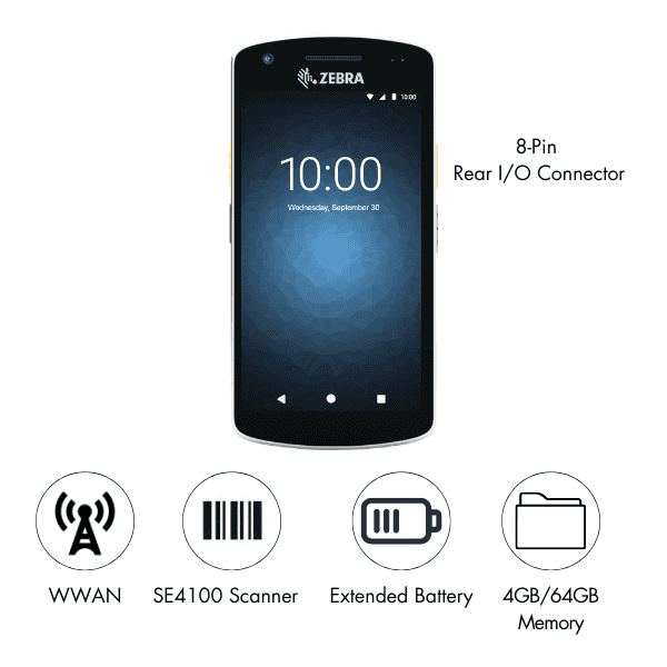 Zebra EC55 ANDR 4GB/64GB SE4100 5MP (EC55BK-21B243-A6) thumbnail
