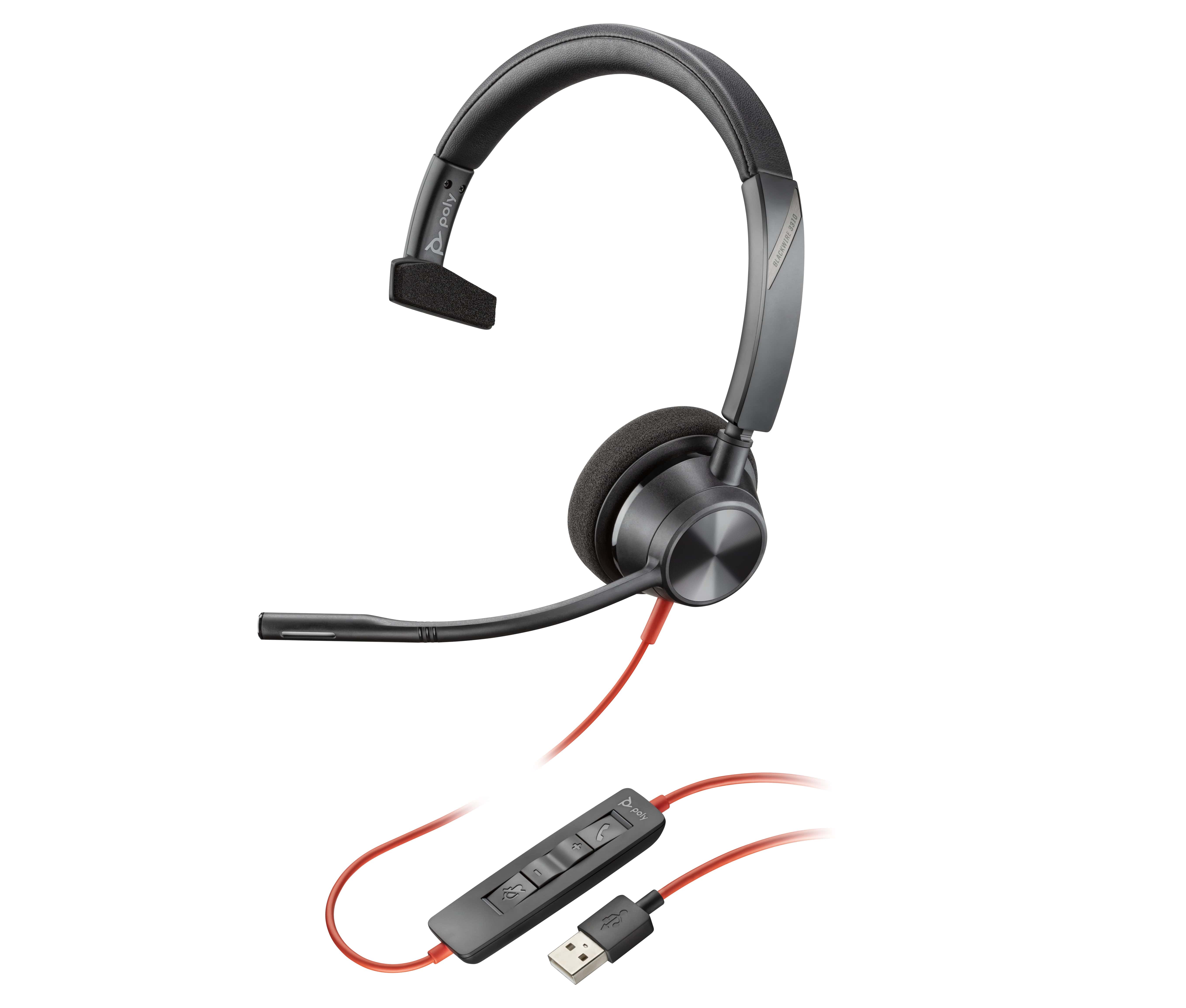 HP Poly Poly Blackwire 5210 Monaural USB-A Headset (80R98AA) thumbnail