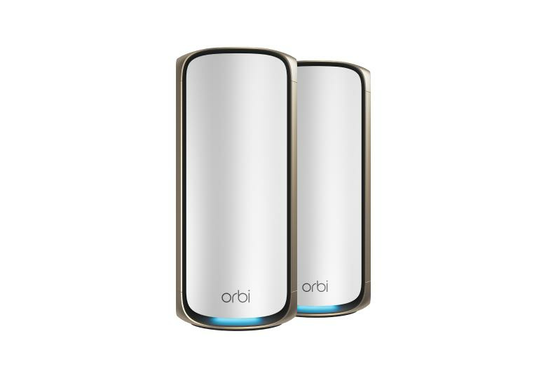 NETGEAR Orbi 970 Series Quad-Band WiFi 7, 2-Pack Quad-band (2.4 GHz / 5 GHz-1 / 5 GHz-2 / 6 GHz) Wi-Fi 6 (802.11ax) Grijs 3 Intern (RBE972S-100EUS) thumbnail