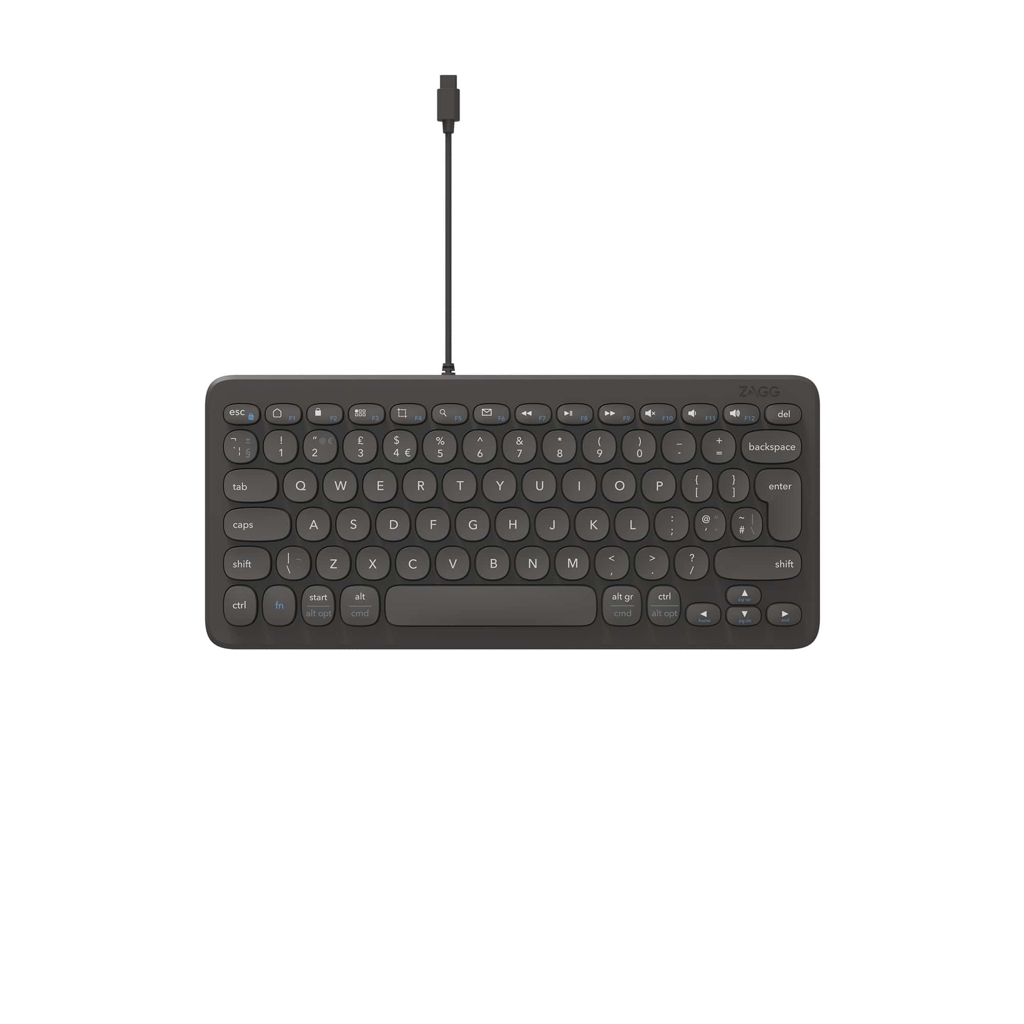 ZAGG Connect Keyboard 12C toetsenbord Universeel USB QWERTY Scandinavisch Zwart (103211037) thumbnail