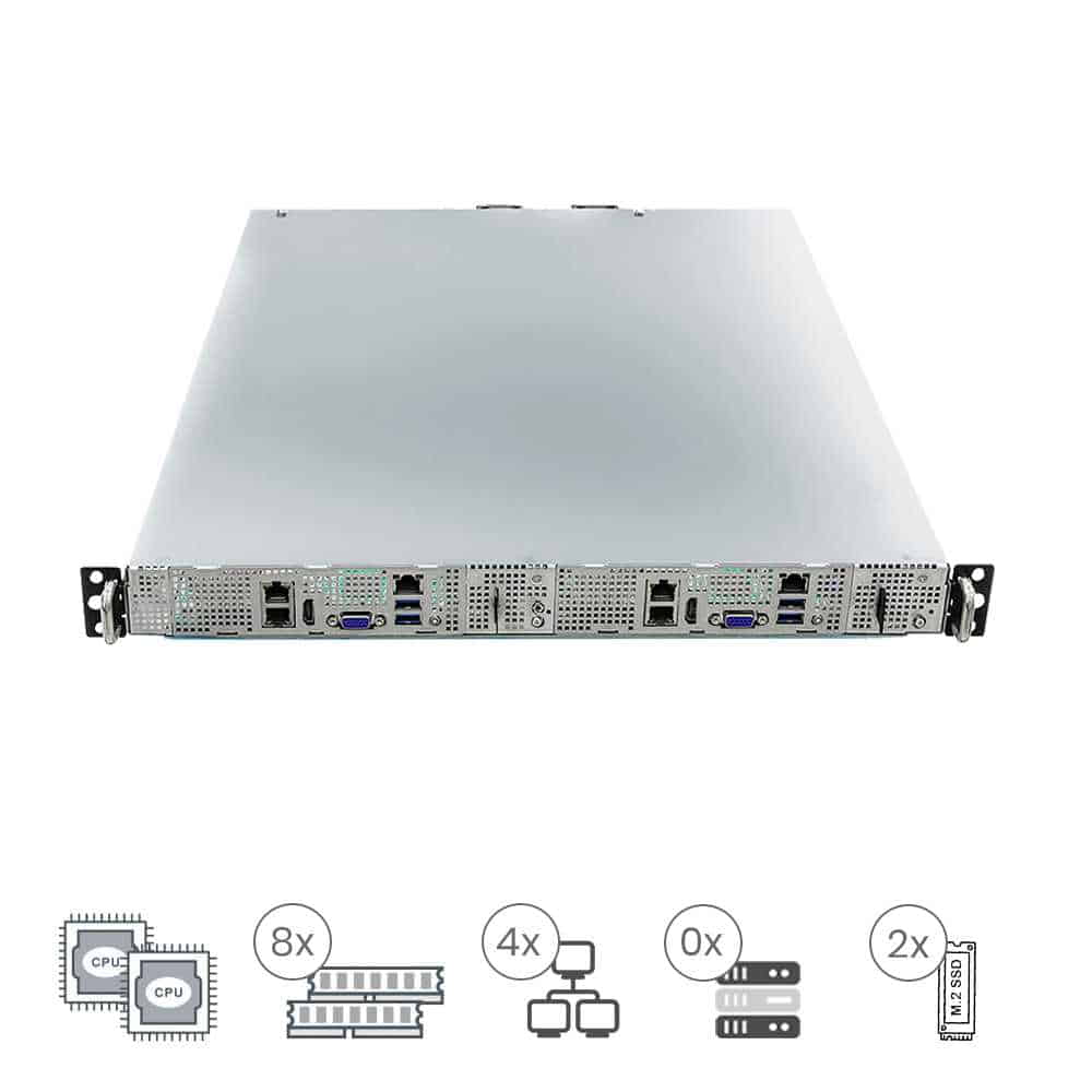 ASRock Barebone Server 1U Single Sockel AM5 1U2N2G-AM5/2T (1U2N2G-AM5/2T) thumbnail