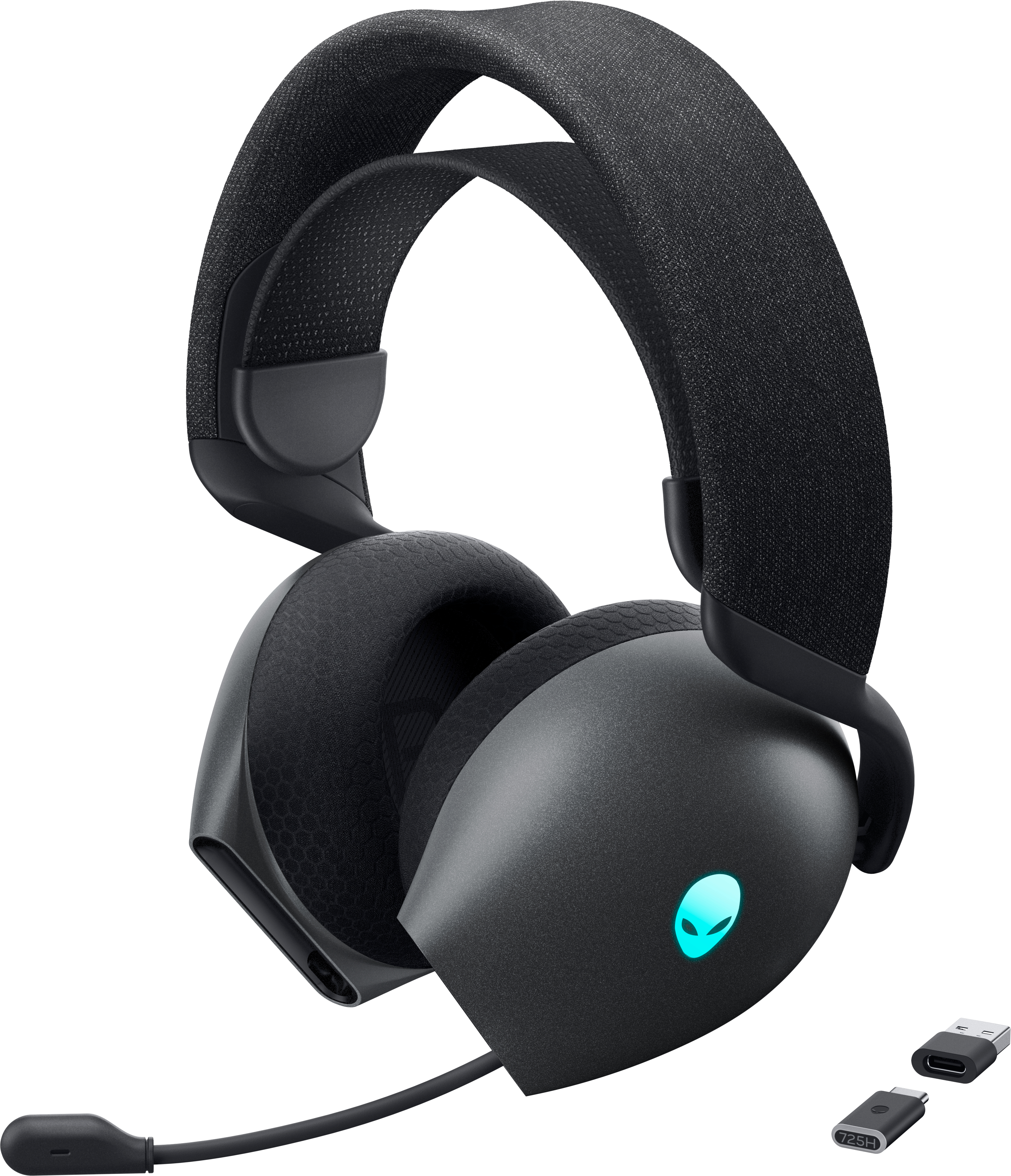 Alienware AW725H Headset Bedraad en draadloos Hoofdband Gamen USB Type-C Bluetooth Zwart (545-BBFW) thumbnail