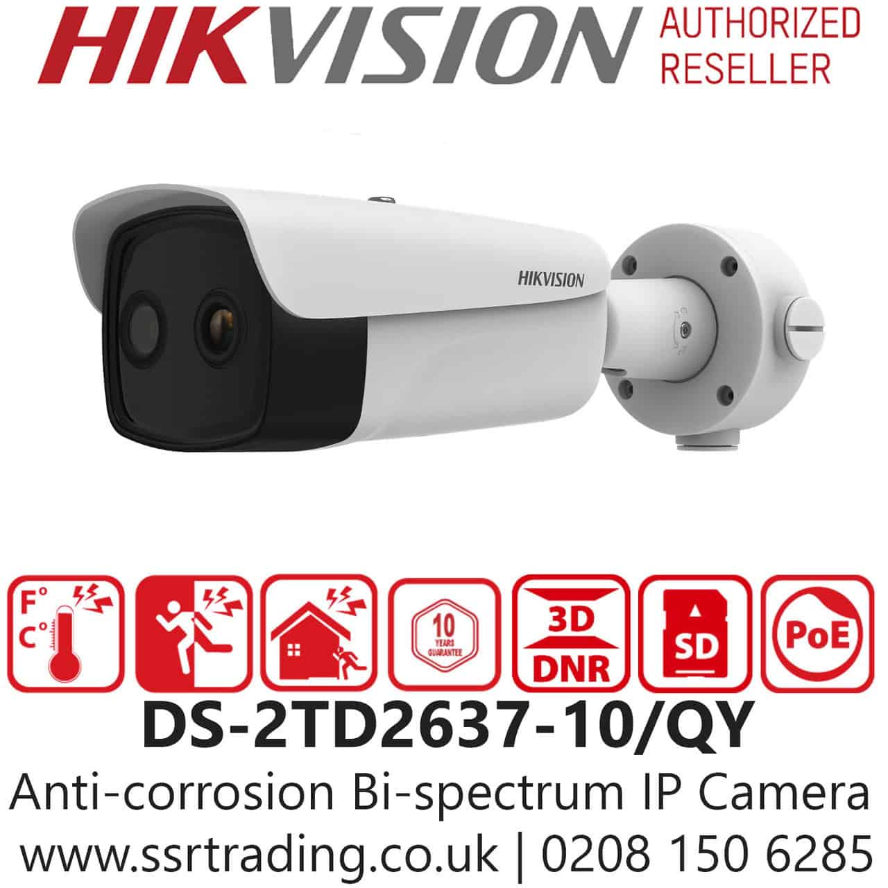 HIKVISION DS-2TD2637-25/QY Thermal 364x288 Bi-Spectrum Bullet (DS-2TD2637-25/QY) thumbnail