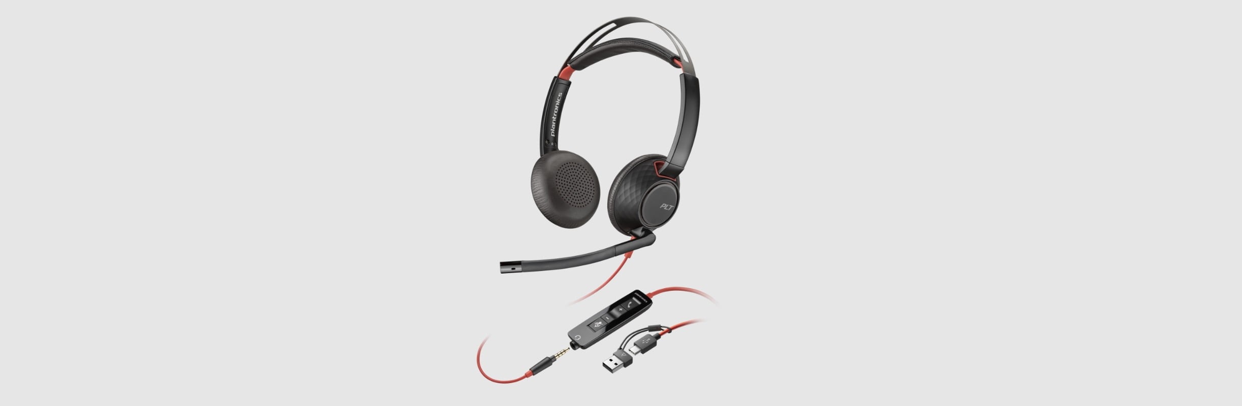 HP Plantronics Headset Blackwire USB-C C5220 (207586-01) (207586-01) thumbnail