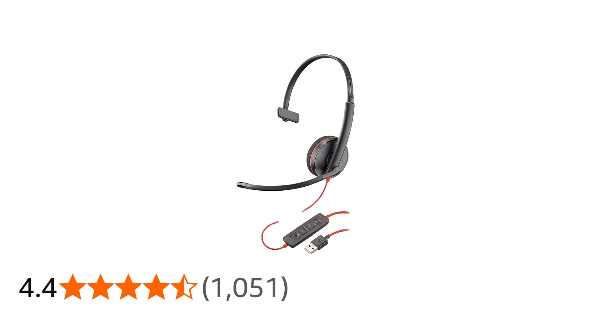 HP Blackwire C3210 USB A Headset (209744-22) thumbnail