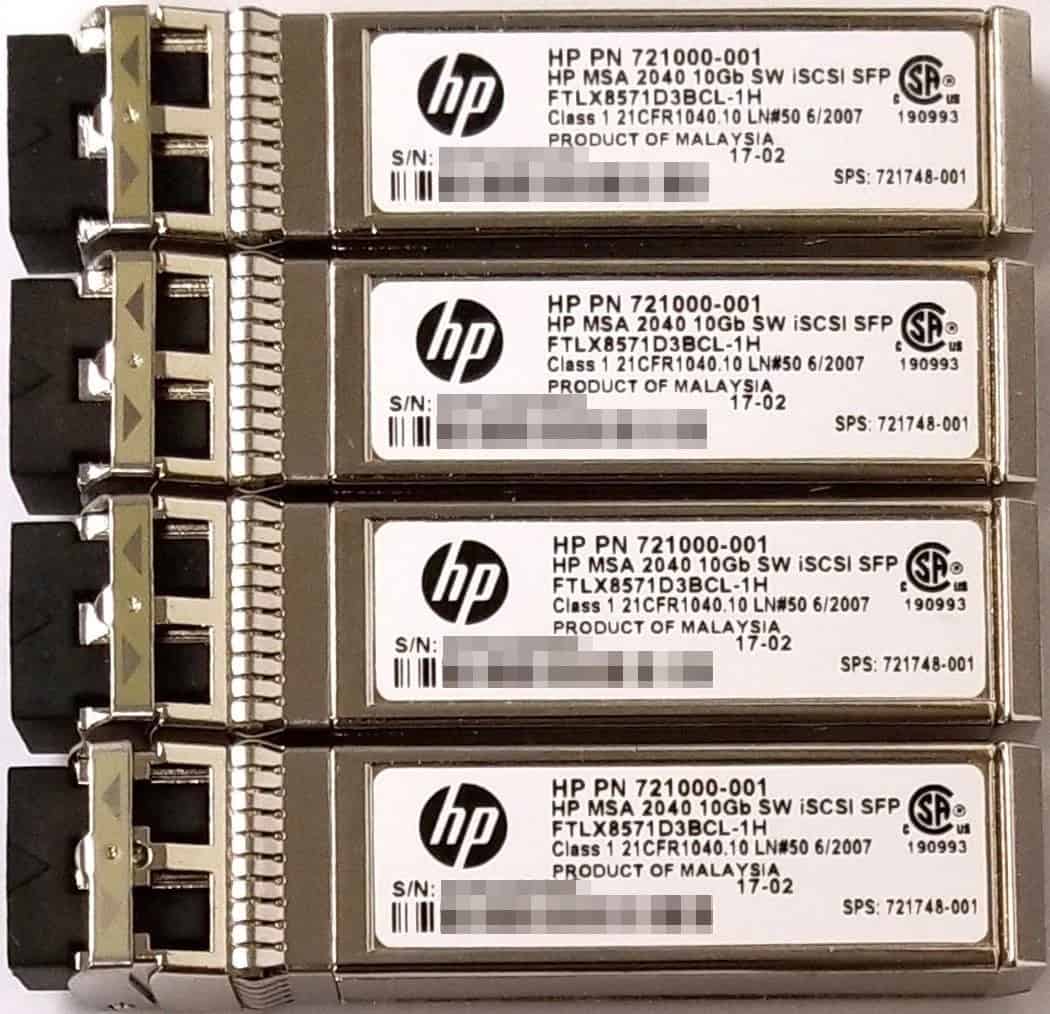 HP MSA 2040 10Gb iSCSI SFP transceiver (721748-001) thumbnail