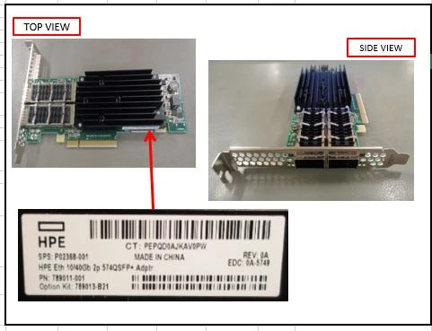 HP SPS-PCA Adapter NIC G3 2p 40GbE QSFP+ (P06841-001) thumbnail