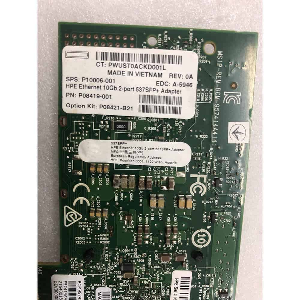 HP SPS- PCA NIC Gen3 2p 10Gbe SFP+ BRCM5741 (P10006-001) thumbnail