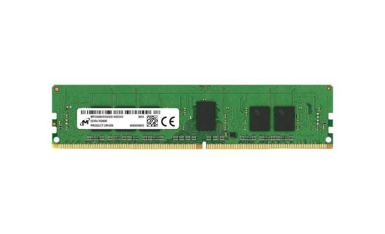 Micron RDIMM DDR4 8GB 1Rx8 3200MHz PC4-25600 ECC REGISTERED | MTA9ASF1G72PZ-3G2R1R (MTA9ASF1G72PZ-3G2R1R) thumbnail