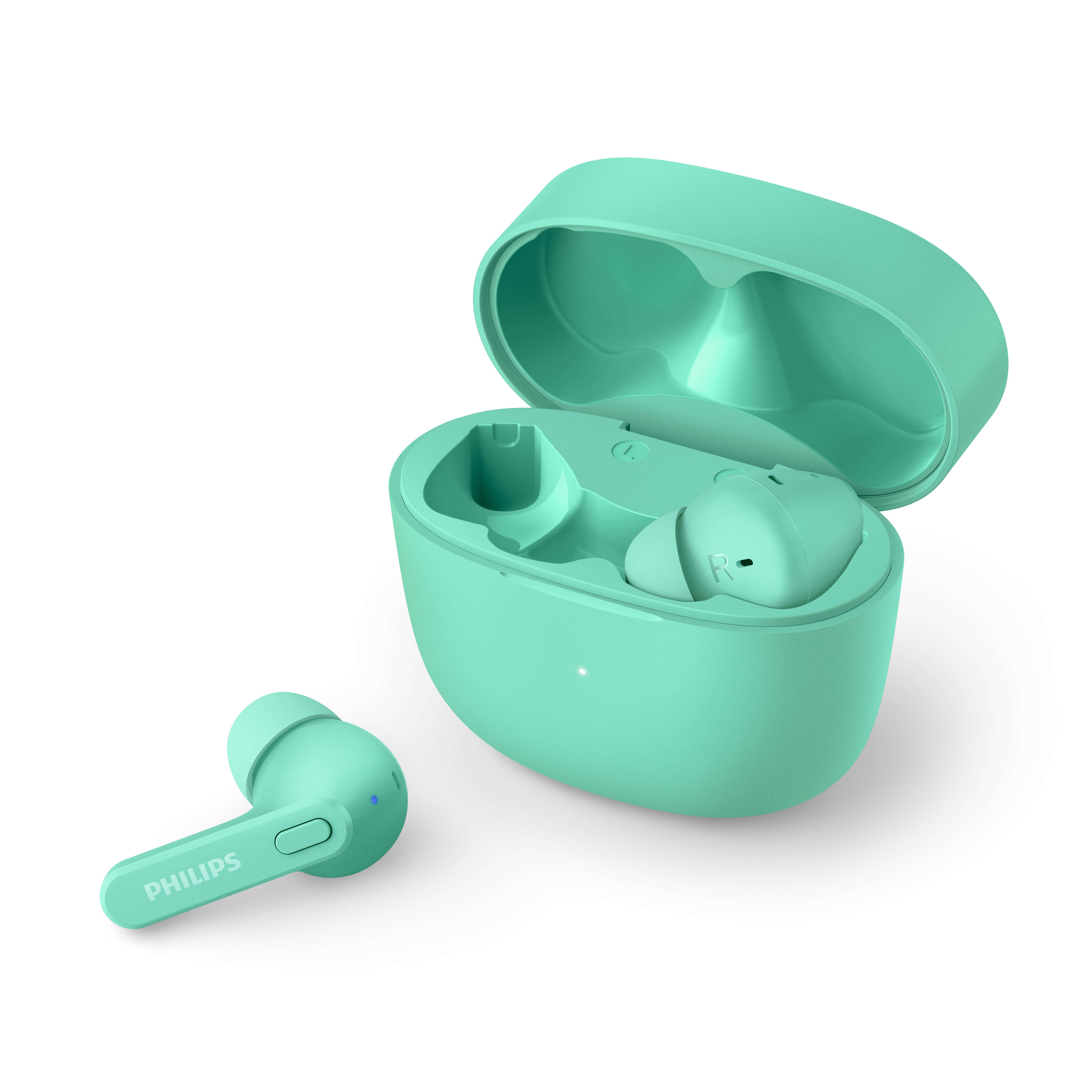 Philips 2000 series TAT2206GR/00 hoofdtelefoon/headset True Wireless Stereo (TWS) In-ear Oproepen/muziek Bluetooth Turkoois (TAT2206GR/00) thumbnail