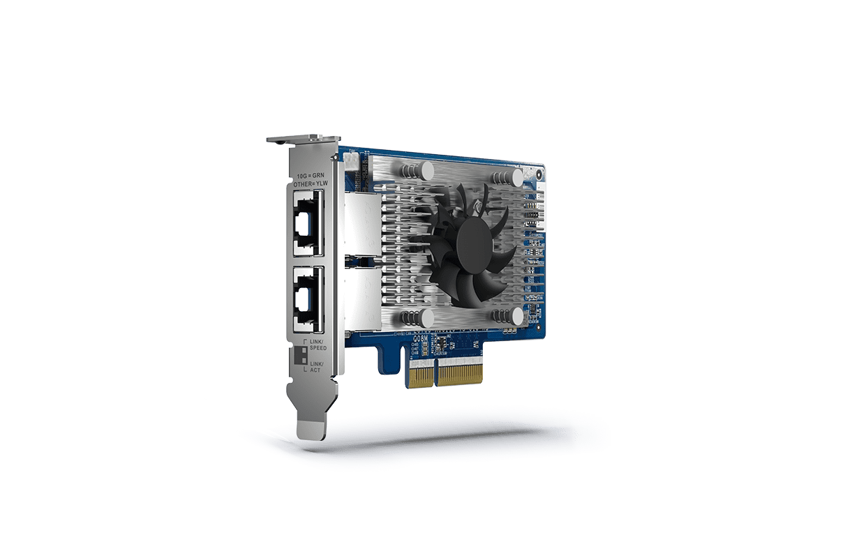 QNAP DUAL-PORT PCIE GEN3 X4 10GBE NBASE-T ADAPTER - LPB (QXG-10G2T-X710-LP) thumbnail