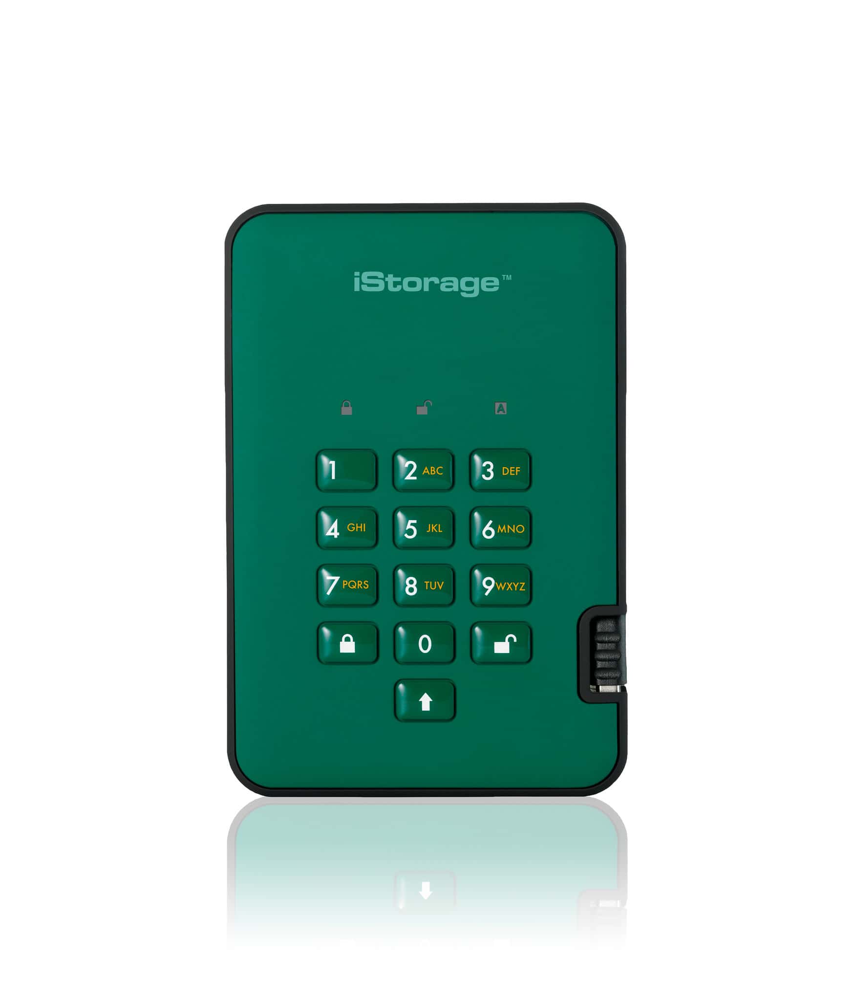 iStorage diskAshur 2 externe harde schijf 1000 GB Groen (IS-DA2-256-1000-GN) thumbnail