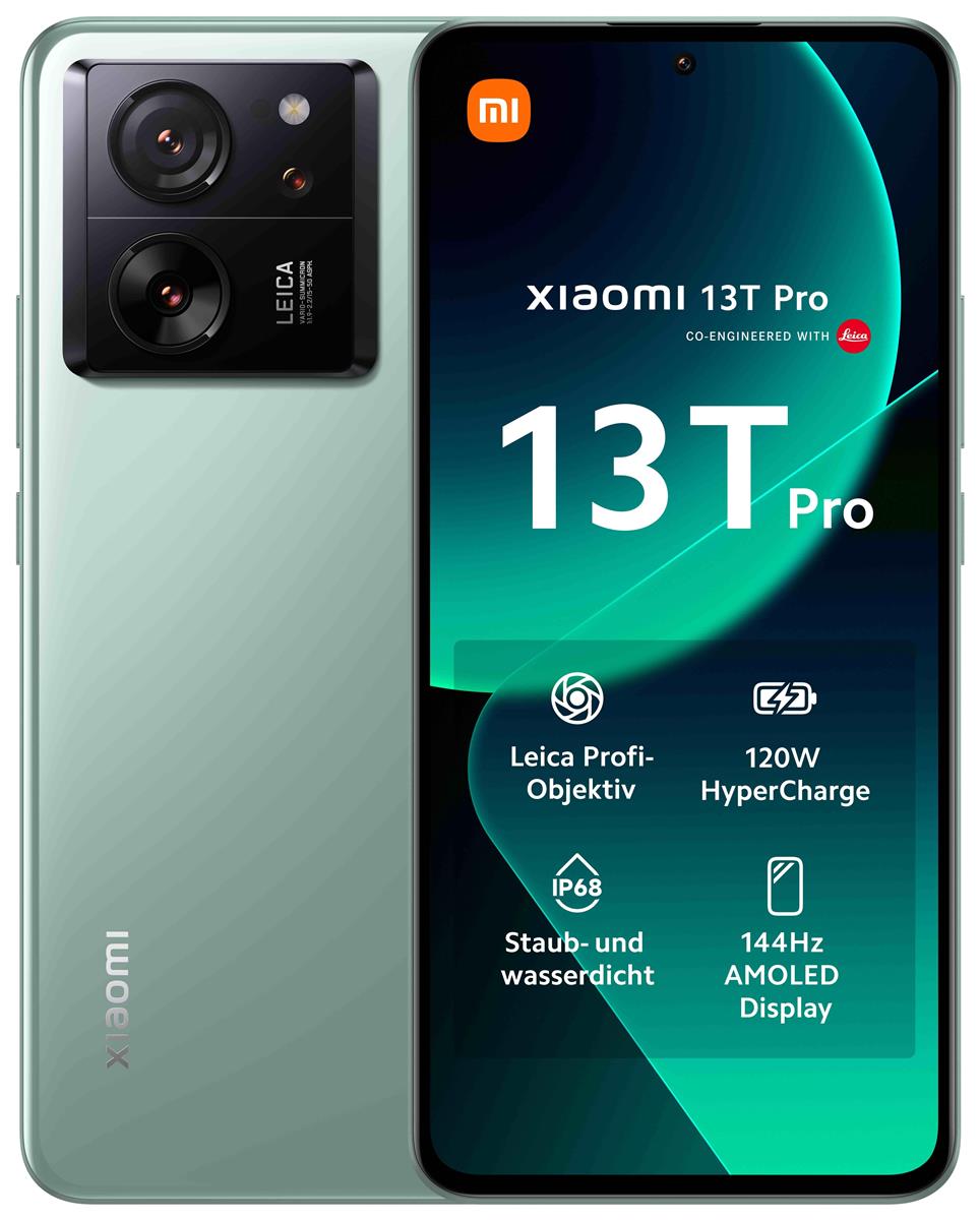 Xiaomi 13T Pro 5G 16GB/1TB Green - Mobile Phone with Leica Camera (MZB0FB8EU) thumbnail