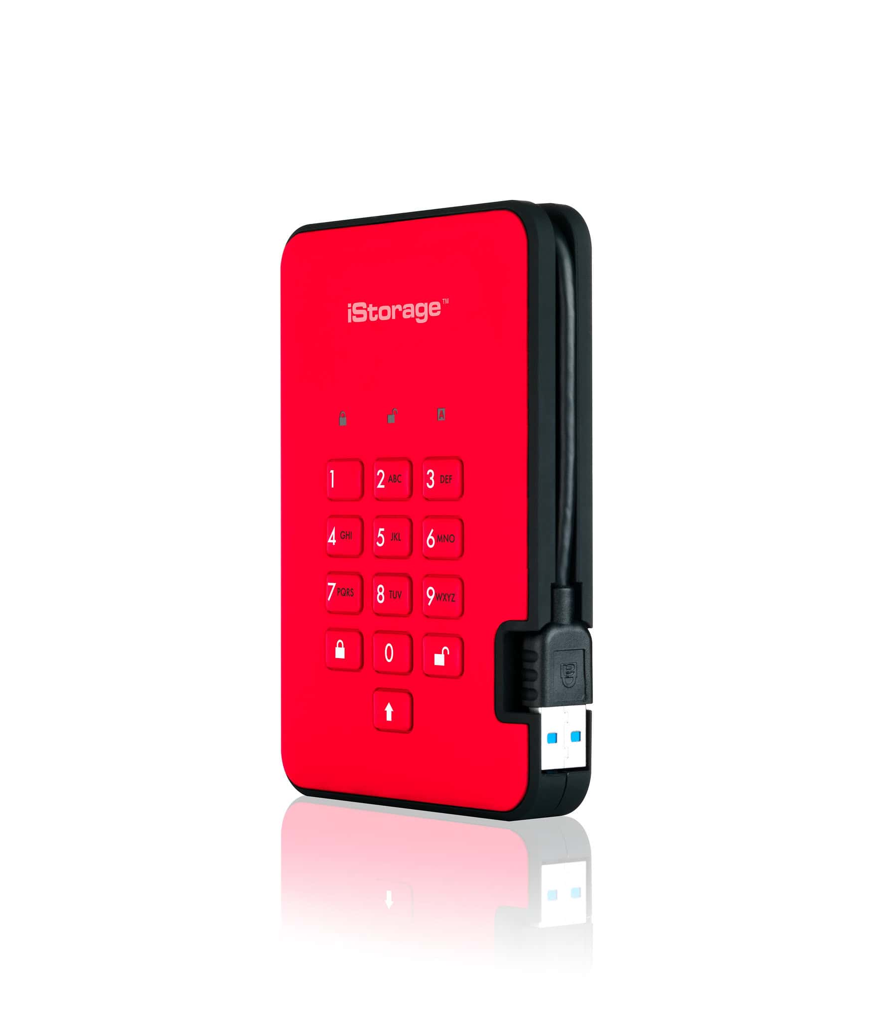 Origin Storage DISKASHUR2 SSD 256-BIT 16TB - RED data-encryptieapparaat (ISDA2256SSD16000R) thumbnail