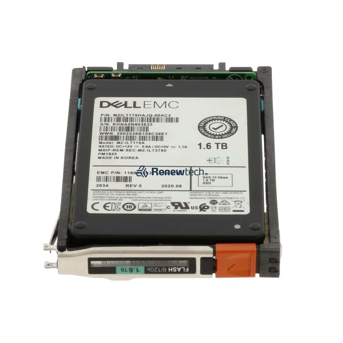Dell EMC 1.6TB SSD 2.5 SAS 12G (005053168-RFB) thumbnail