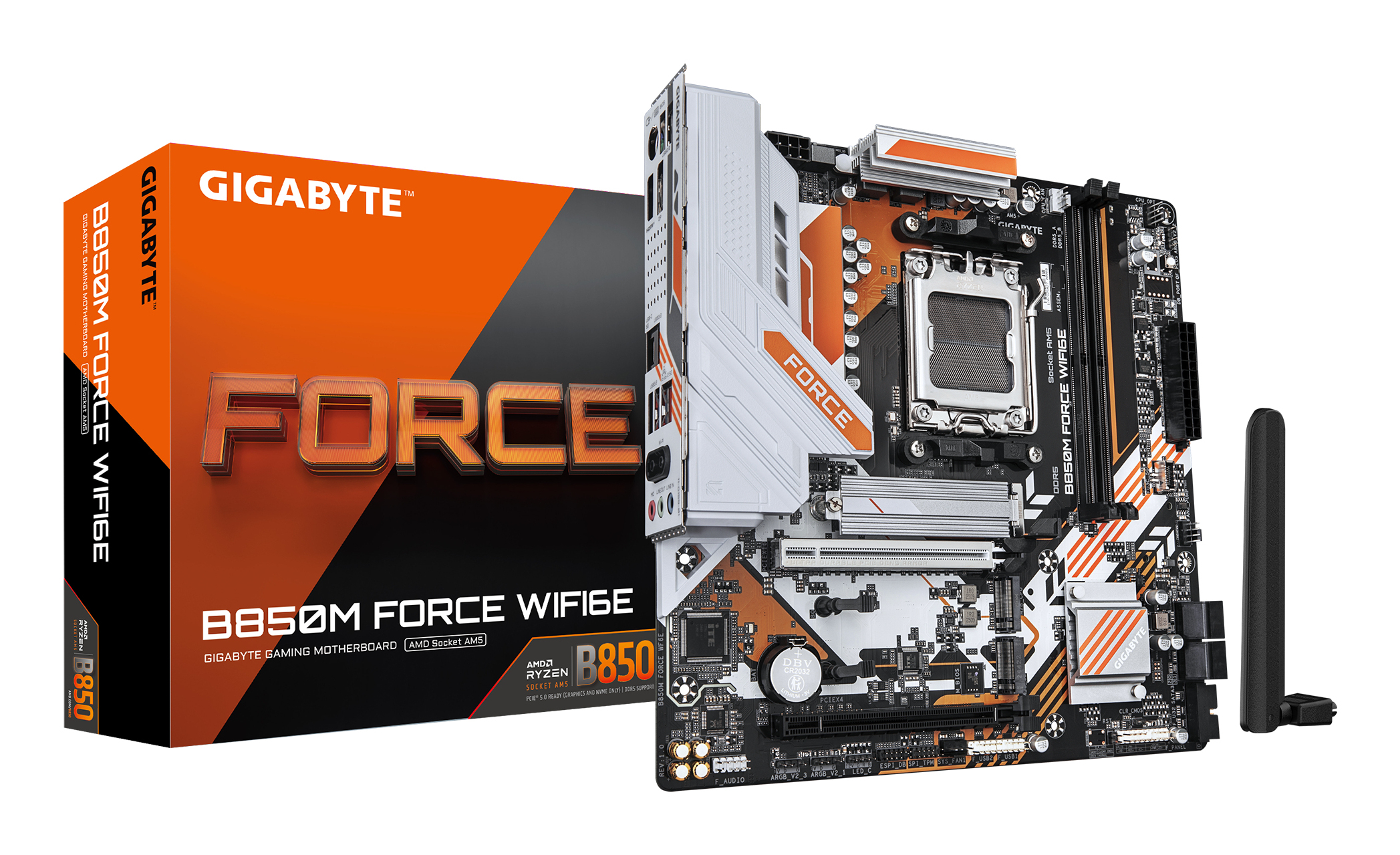 GIGABYTE B850M FORCE WIFI6E AMD B850 Socket AM5 micro ATX (B850M FORCE WF6E) thumbnail