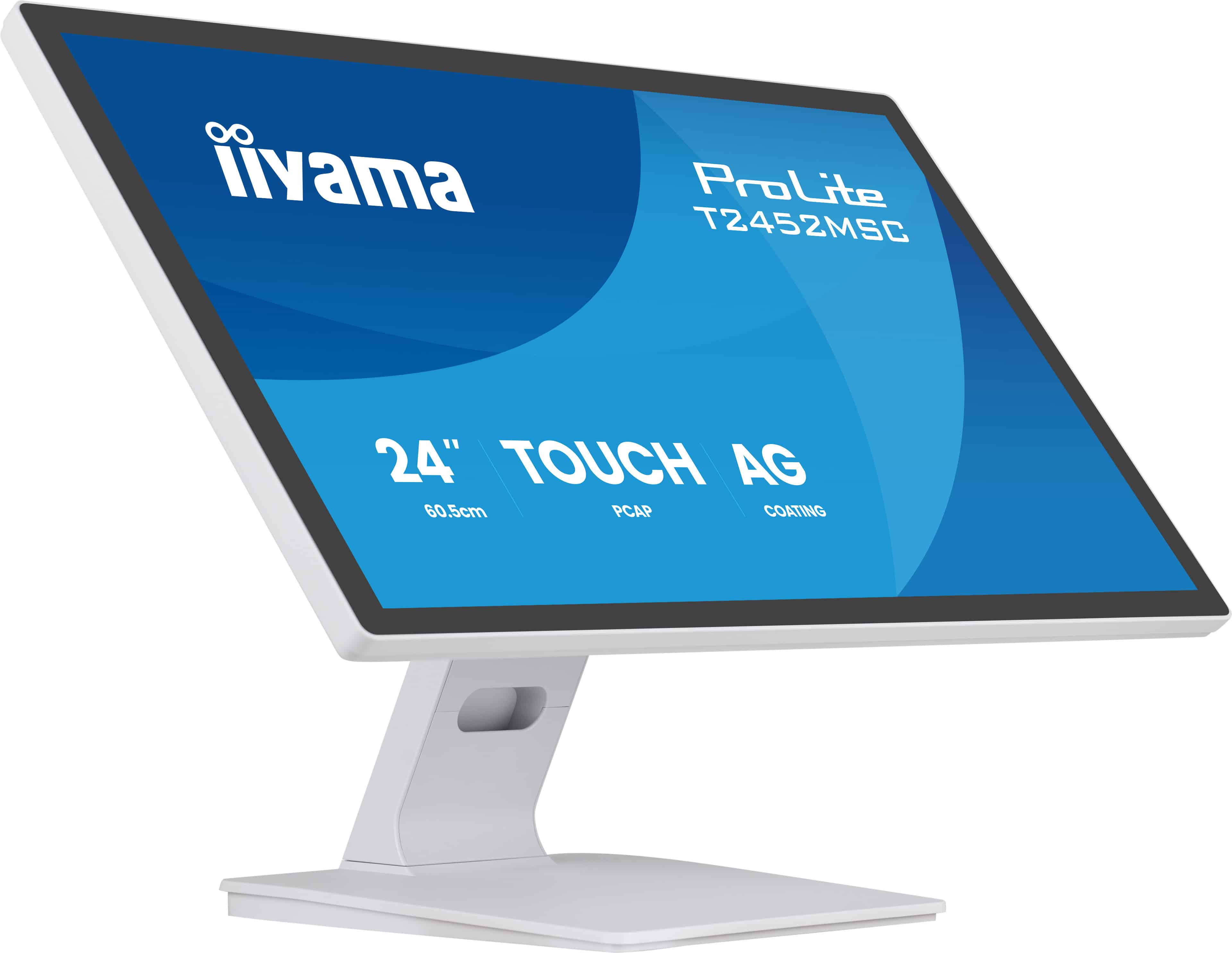 iiyama ProLite T2452MSC-W1AG computer monitor 60,5 cm (23.8") 1920 x 1080 Pixels Full HD LED Touchscreen Wit (T2452MSC-W1AG) thumbnail