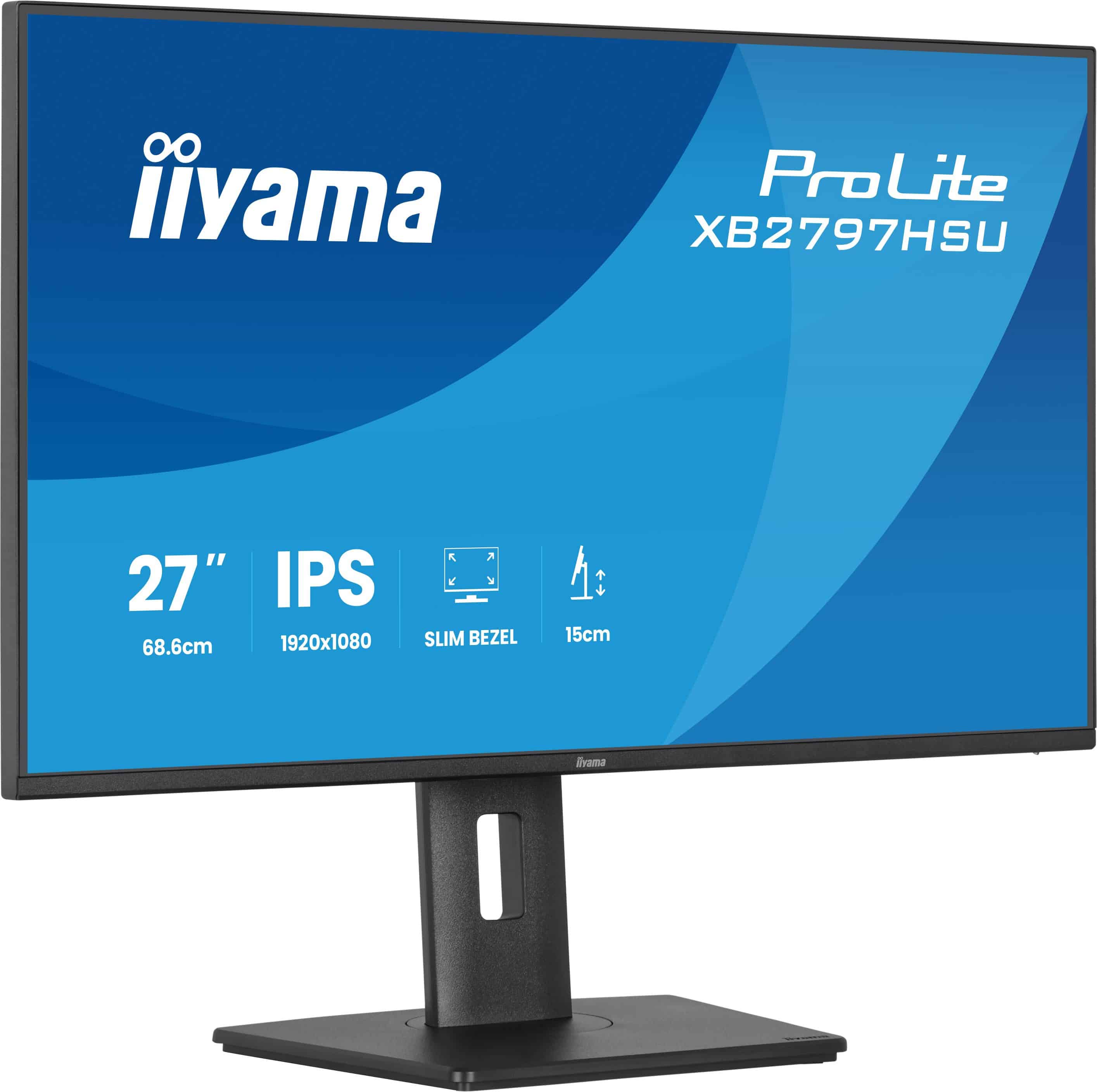 iiyama ProLite XB2797HSU-B1 computer monitor 68,6 cm (27") 1920 x 1080 Pixels Full HD LED Zwart (XB2797HSU-B1) thumbnail
