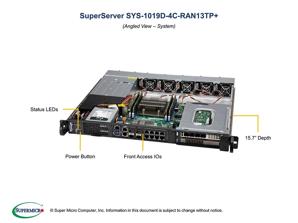 Super Micro 1HE Supermicro Gehäuse SuperChassis 1U CSE-515M-R804 (CSE-515M-R804) thumbnail
