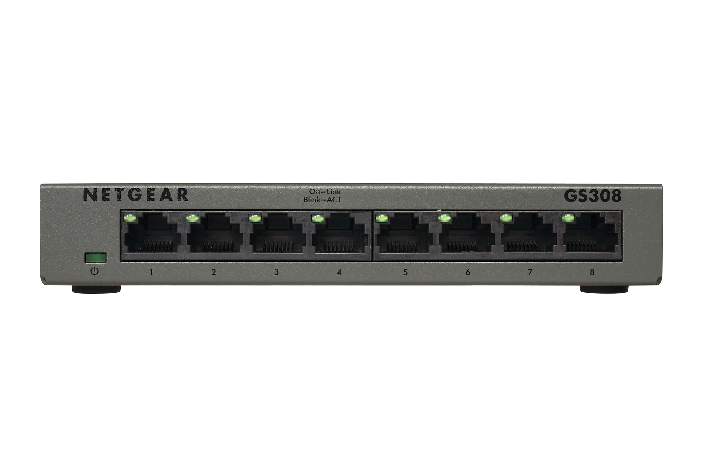 NETGEAR SOHO Unmanaged Gigabit Ethernet (10/100/1000) Zwart (GS308-300UKS) thumbnail