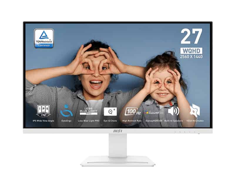 MSI Pro MP273QWDE E2 computer monitor 68,6 cm (27") 2560 x 1440 Pixels Wide Quad HD LCD Wit (9S6-3PB69H-045) thumbnail
