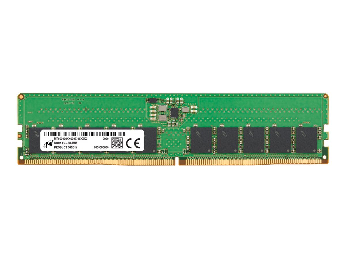 Crucial Micron - Modul - 16 GB - DIMM 288-PIN - 5600 MHz / PC5-44800 - CL46 - ungepuffert - ECC (MTC10C1084S1EC56BD1R) thumbnail