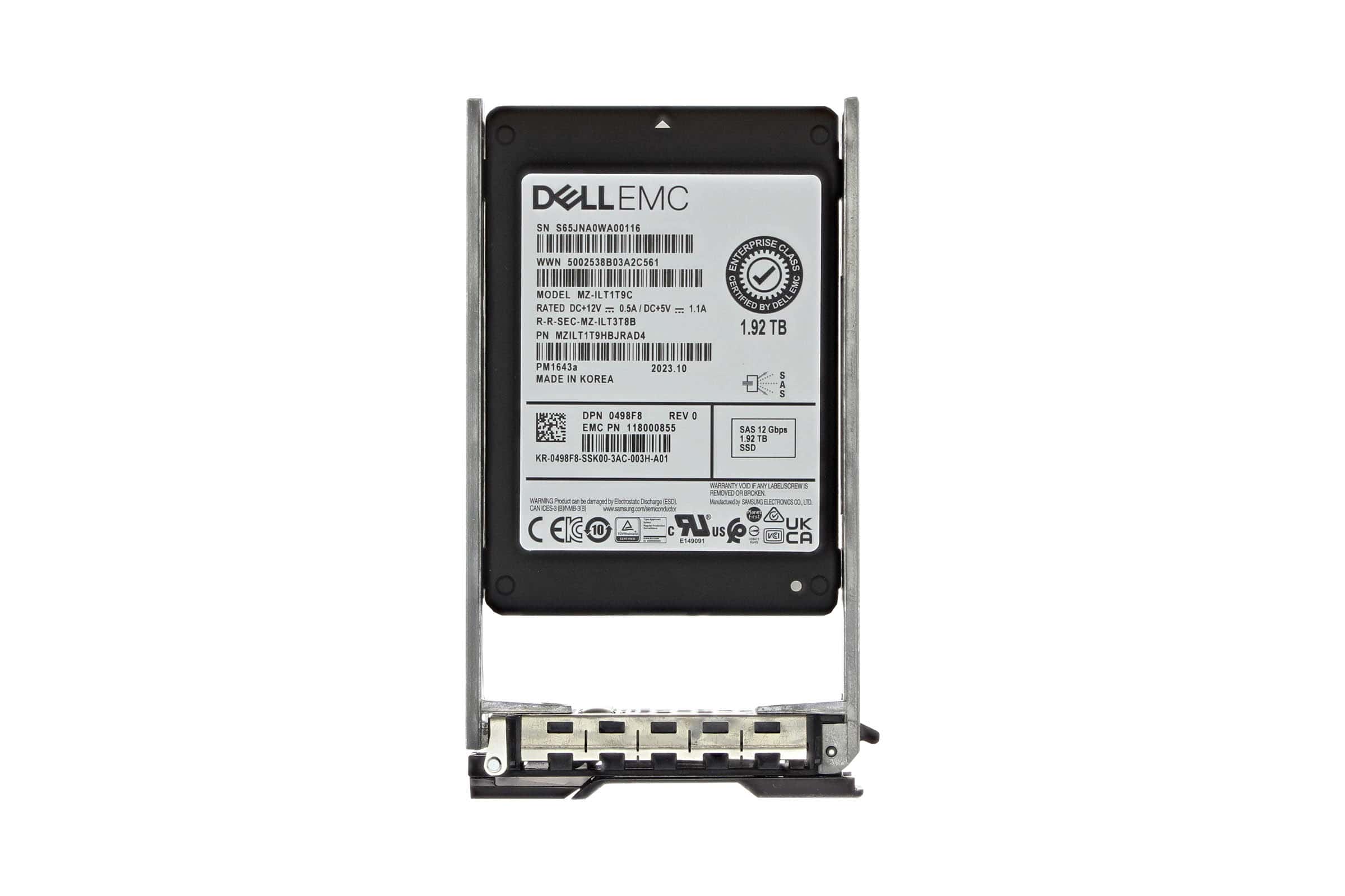 Dell 1.92TB SSD 2.5 SAS 12G RI (498F8-COMPELLENT-RFB) thumbnail