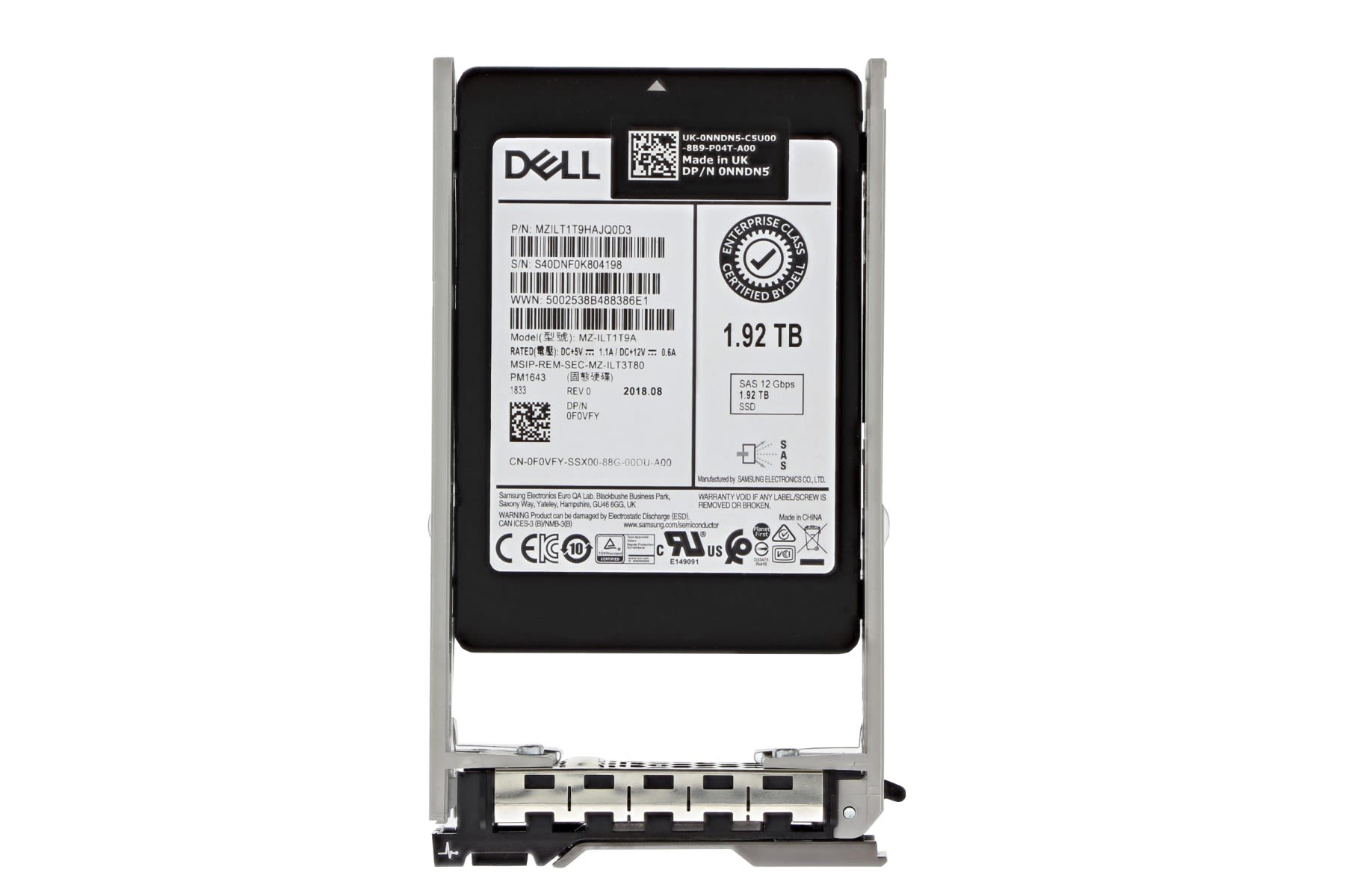 Dell 1.92TB SSD 2.5 SAS 12G RI (F0VFY-RFB) thumbnail