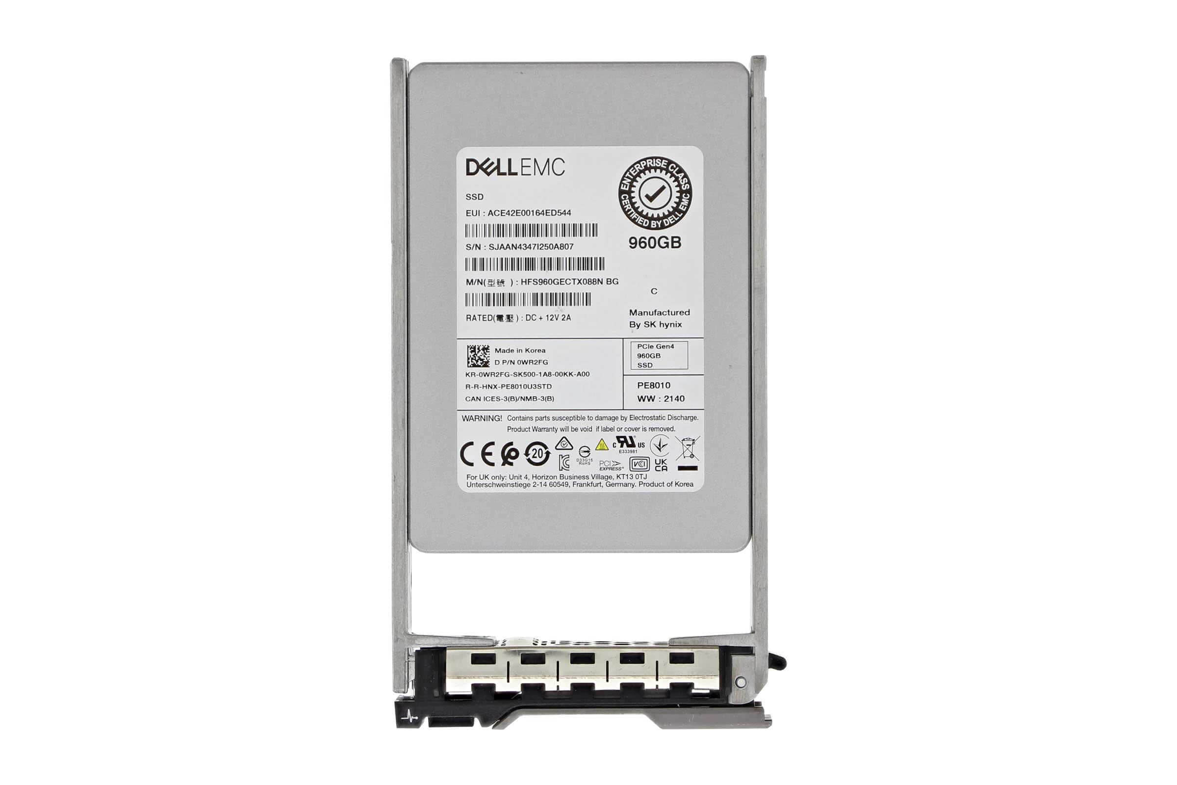 Dell 960GB SSD 2.5 NVMe PCI-e Gen4 (WR2FG-RFB) thumbnail