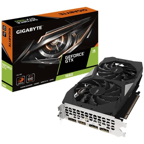 GIGABYTE GV-N1660OC-6GD videokaart NVIDIA GeForce GTX 1660 6 GB GDDR5 (GV-N1660OC-6GD) thumbnail