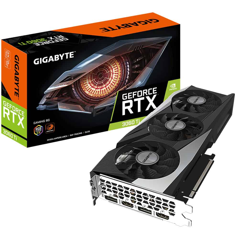 GIGABYTE GAMING GV-N306TGAMING-8GD videokaart NVIDIA GeForce RTX 3060 Ti 8 GB GDDR6 (GV-N306TGAMING-8GD) thumbnail
