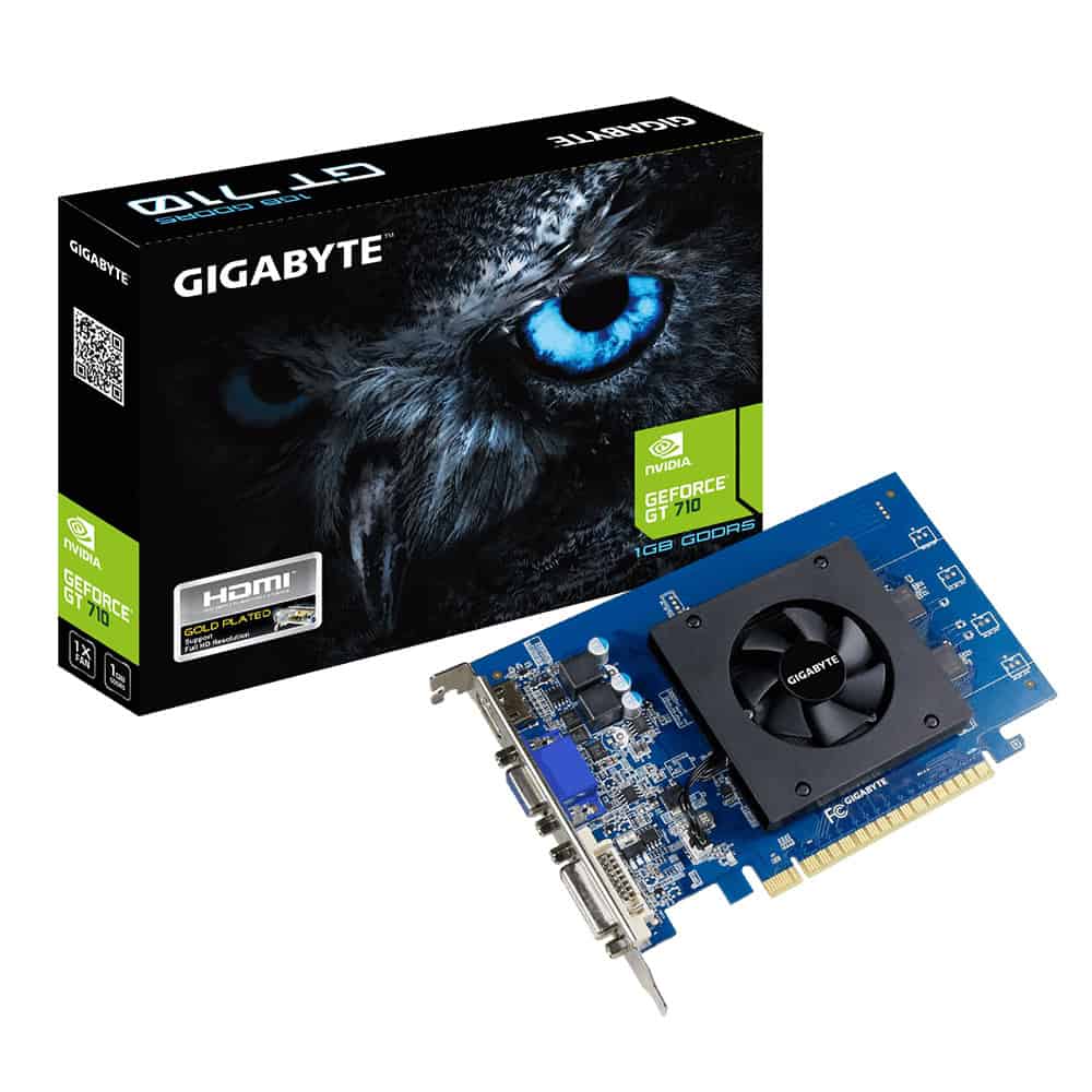 GIGABYTE GV-N710D5-1GI videokaart NVIDIA GeForce GT 710 1 GB GDDR5 (GV-N710D5-1GL) thumbnail
