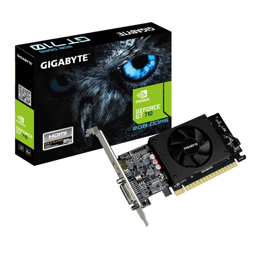 GIGABYTE GV-N710D5-2GL videokaart NVIDIA GeForce GT 710 2 GB GDDR5 (GV-N710D5-2GL) thumbnail