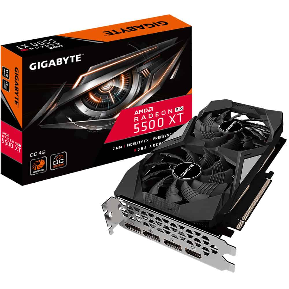 GIGABYTE GV-R55XTOC-4GD videokaart AMD Radeon RX 5500 XT 4 GB GDDR6 (GV-R55XTOC-4GD) thumbnail