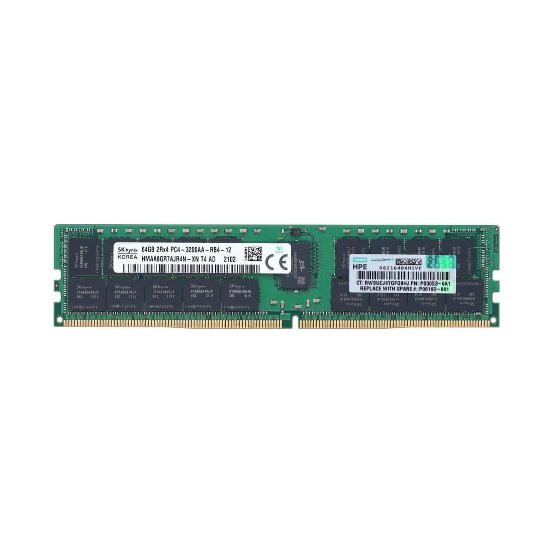 HPE 64GB (1*64GB) 2RX4 PC4-23400Y-R DDR4-2933MHZ RDIMM (P28217-B21) thumbnail