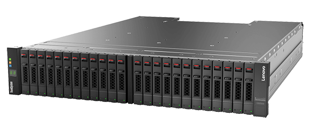 Lenovo DS2200 SFF disk array 0 TB Rack (2U) Zwart, Roestvrijstaal (4599A11) thumbnail