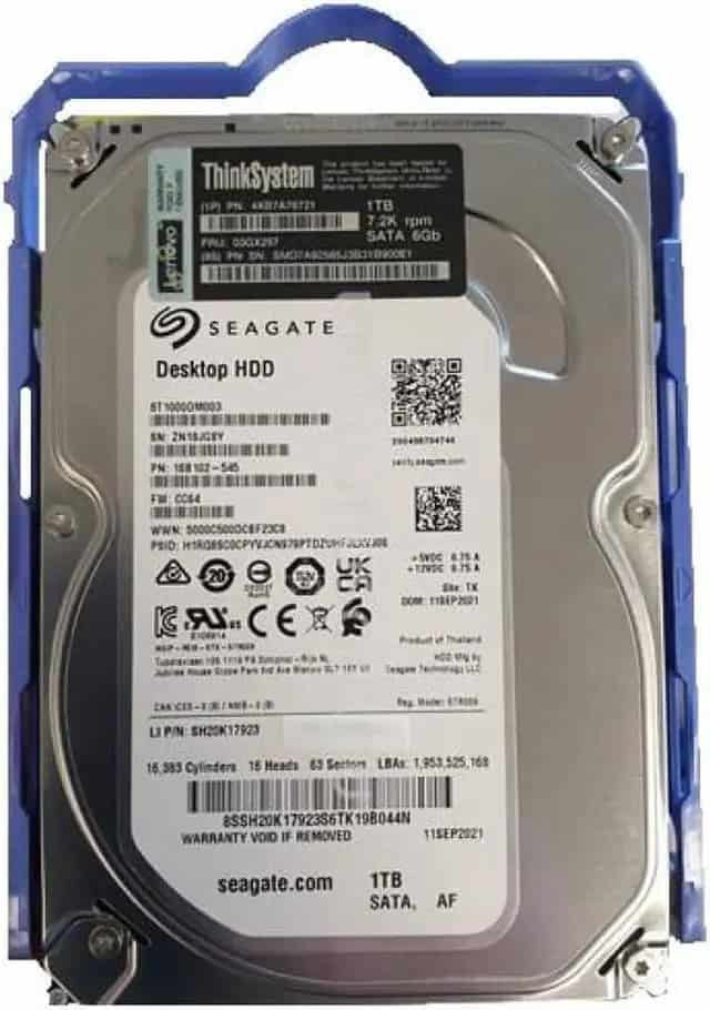 Lenovo ST50 3.51TBClient7.2KNonHSSATAHD (4XB7A76721) thumbnail