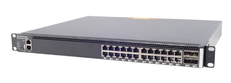 Lenovo RackSwitch G7028 Managed L2 Gigabit Ethernet (10/100/1000) 1U Zwart (7159BAX) thumbnail