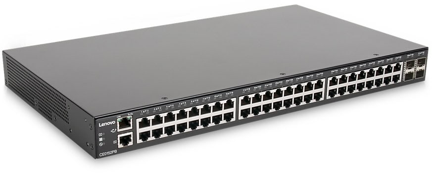 Lenovo CE0152PB Managed L2/L3 Gigabit Ethernet (10/100/1000) Power over Ethernet (PoE) 1U Zwart (7Z370022WW) thumbnail