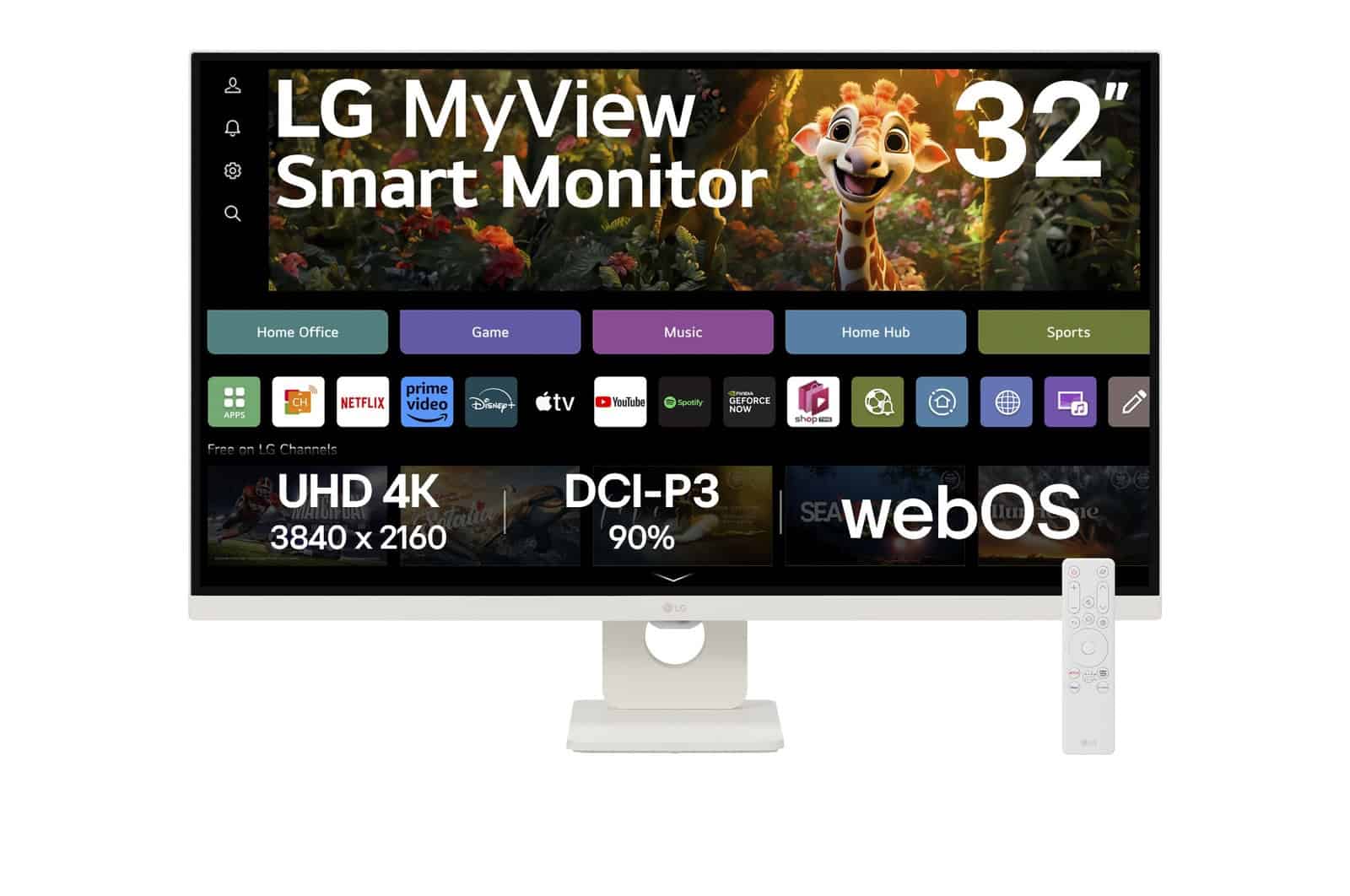 LG 32SR73U-W computer monitor 80 cm (31.5) 3840 x 2160 Pixels 4K Ultra HD LCD Wit (32SR73U-W.AEU) thumbnail